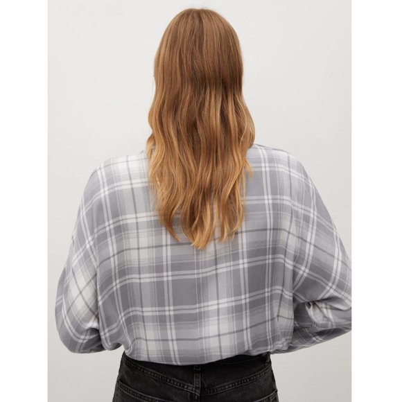 NWT Mango Patch Pocket Checkered Blouse Justice 77019213 - Picture 3 of 9